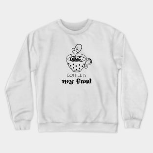 Coffee Love Cappuccino Latte Hearts Cute Playful Fuel Caffeine Cup Morning Sleepy Mothers Day Mom Crewneck Sweatshirt